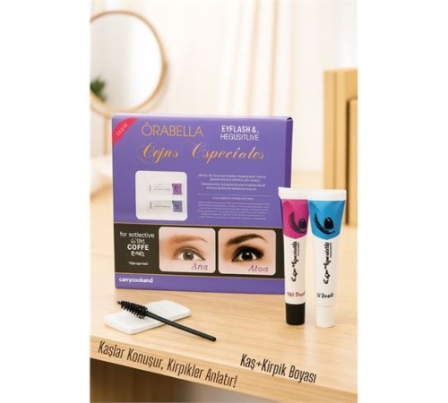 KAHVE Kaş ve Kirpik Boyası Profesyonel Orabella