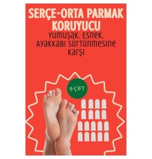 9 Çift Silikon Parmak Koruyucu – Serçe ve Orta Parmak Uyumlu | Yumuşak, Esnek, Ayakkabı Sürtünmesine Karşı