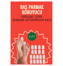 9 Çift Silikon Parmak Koruyucu – Baş Parmak Uyumlu | Yumuşak, Esnek, Ayakkabı Sürtünmesine Karşı