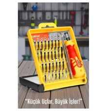 32 Parça Hassas Tornavida Seti – Manyetik Uçlu | Elektronik, Saat, Telefon Tamiri İçin