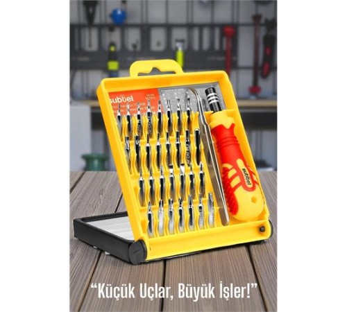 32 Parça Hassas Tornavida Seti – Manyetik Uçlu | Elektronik, Saat, Telefon Tamiri İçin