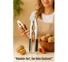 Metal Ceviz Kıracağı – Kauçuk Tutma Yerli | Fındık, Ceviz, Badem İçin Ergonomik Kırıcı