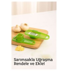Hazneli Sarımsak Rendeleyici – 14 x 4,5 cm | Pratik ve Hijyenik Mutfak Yardımcısı
