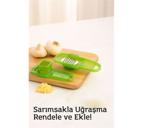 Hazneli Sarımsak Rendeleyici – 14 x 4,5 cm | Pratik ve Hijyenik Mutfak Yardımcısı