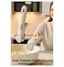 Profesyonel Kıskaçlı Tencere Tava Tutucu – Isıya Dayanıklı, Güvenli Kavrama