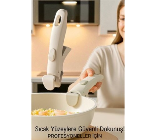 Profesyonel Kıskaçlı Tencere Tava Tutucu – Isıya Dayanıklı, Güvenli Kavrama