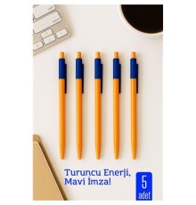 Tükenmez Kalem Mavi Ofis ve Okul İçin Pratik Yazım 5 li PAKET