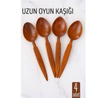 Uzun Oyun Kaşığı Halk Oyunu Kaşığı - Kına Kaşığı Uzun Saplı Zeybek Oyun Kaşığı 4 ADET