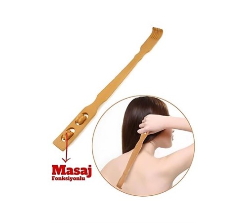 Masajlı Sırt Kaşıma Aparatı - Bambu Sırt Kaşıyıcı