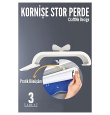 3 lü Kornişe Stor Perde Dönüştürücü – Perde Rayınızla Stor Perdeyi Buluşturmanın En Pratik Yolu