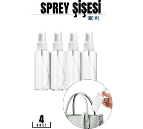 Püskürtücü Boş Sprey Şişe 100 Ml 4 ADET