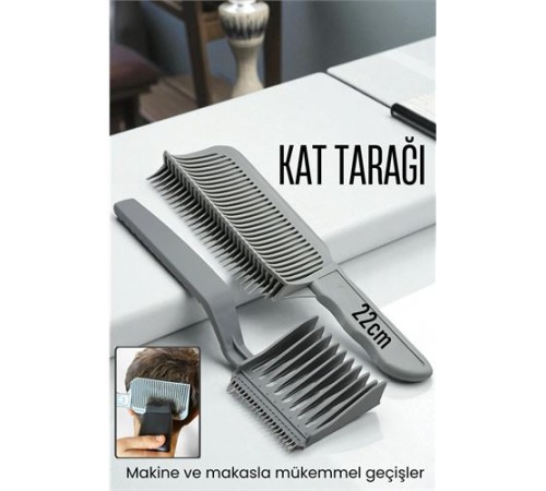 Uzun Kat Tarağı Kavisli Kontur Geçiş Kat Kesim Kesim Tarağı 2 li SET Kuaför Berber