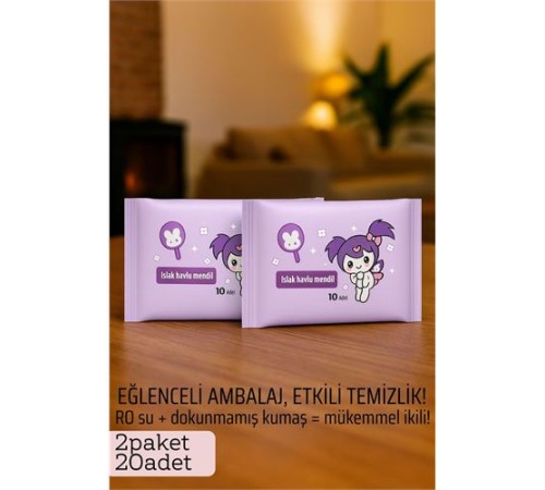 Dies Islak Mendil -RO Saf Su & Dokunmamış Kumaşlı, 20 Yaprak Temizlik Keyfi   MOR