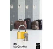 Mini 20mm Bavul ve Çanta Asma Kilidi – 3 Anahtarlı, Dolap ve Seyahat İçin Güvenli
