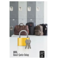 Mini 20mm Bavul ve Çanta Asma Kilidi – 3 Anahtarlı, Dolap ve Seyahat İçin Güvenli
