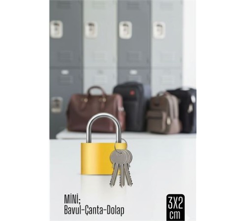 Mini 20mm Bavul ve Çanta Asma Kilidi – 3 Anahtarlı, Dolap ve Seyahat İçin Güvenli
