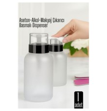 Aseton İçin Basmalı Dispenser  - Aseton, Alkol ve Makyaj Temizleyici İçin Pratik Pompalı Set
