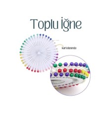 Renkli Başlı Toplu İğne 40 Adet