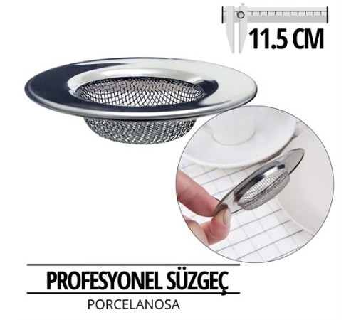 Profesyonel 11,50 cm Çap Lavabo Süzgeci