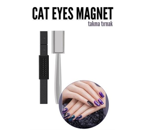 Cat Eyes Tırnak Mıknatısı – 3D Efektli Manyetik Takma Tırnak Sanatı İçin Profesyonel Set