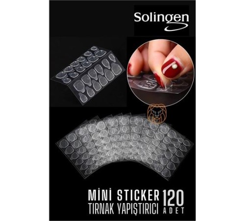 Tırnak Yapıştırıcı Solingen Mini Sticker 120 Adet