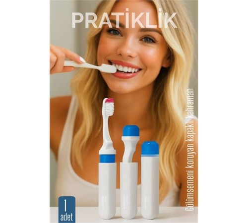 Kapaklı Diş Fırçası - Seyahat Kapaklı Diş Fırçası - Hijyenik Koruma, Pratik ve Kompakt Model