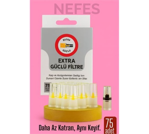 75'Lİ Filtreli Ağzılık Extra Güçlü Sigara Filtresi