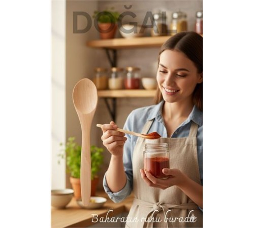 Doğal Gürgen Baharat Kaşığı – 13 cm, Mini Boy, Şık ve Pratik Mutfak Yardımcısı