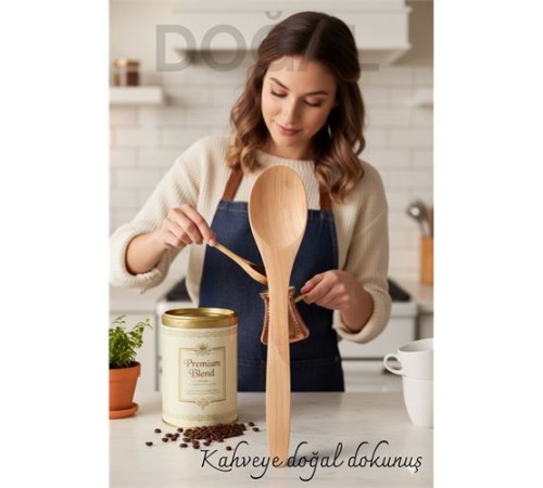 Doğal Gürgen Kahve Kaşığı – 13 cm, Mini Boy, Şık ve Pratik Mutfak Yardımcısı