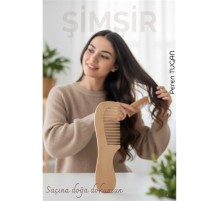 Doğal Şimşir Ahşap Tarak – 16 cm, Anti-statik, Kepek Karşıtı ve El Yapımı