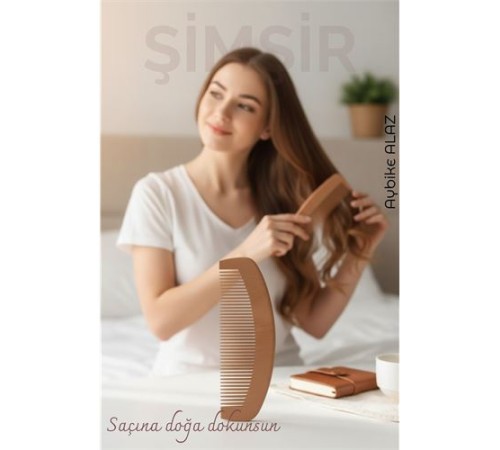 Doğal Şimşir Ahşap Tarak – 16 cm, Anti-statik, Kepek Karşıtı ve El Yapımı