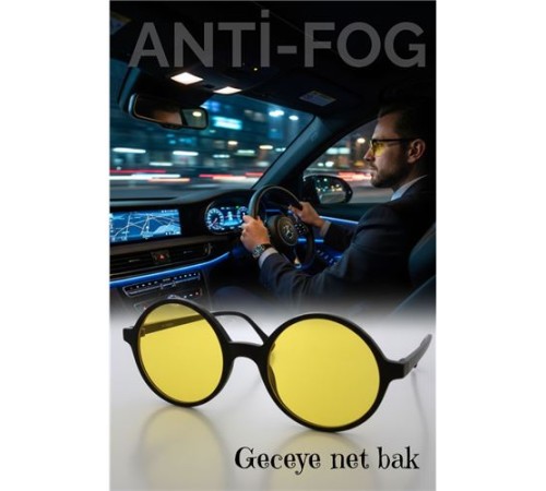 Parlama Önleyici Gece Sürüş Görüş Gözlüğü Sis Far Işık Önleyici Anti-Fog Gözlük