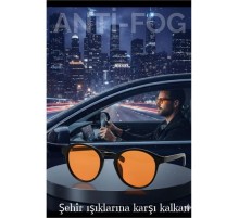 Parlama Önleyici Gece Sürüş Görüş Gözlüğü Sis Far Işık Önleyici Anti-Fog Gözlük