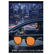 Parlama Önleyici Gece Sürüş Görüş Gözlüğü Sis Far Işık Önleyici Anti-Fog Gözlük