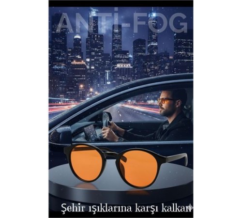 Parlama Önleyici Gece Sürüş Görüş Gözlüğü Sis Far Işık Önleyici Anti-Fog Gözlük
