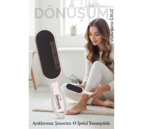 Peeling Çift Taraflı Ayak Törpüsü  Nasır Giderici Ölü Deri Pedikür Aleti Solingen Professional