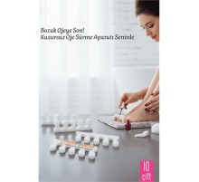 10 Çift  Oje Sürme Aparat - Parmak Ayırıcı Sünger  Esnek Ayak Aparatı