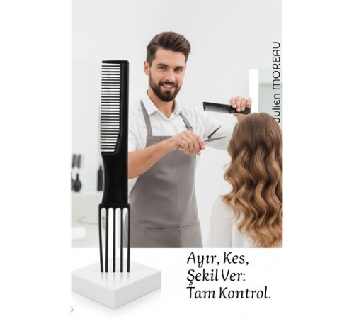 Bayan Kuaförü Saç Kesim Tarağı - Profesyonel Kuaför Saç Kesim Tarağı | Krepe, Ayırma ve Şekillendirme Tarağı