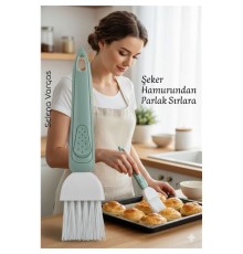 Yumurta Fırçası 18 CM Mutfak Yağlama Sos Sürme Fırçası Pasta Hamur Fırçası