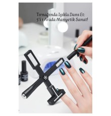 5 Etkili Cat Eye Oje Mıknatısı Seti - Profesyonel Kedi Gözü Manyetik Jel Oje Tasarım Aracı