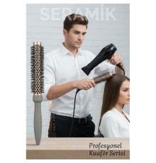 Profesyonel Kuaför 40 mm Ceramic Ionic Nano Fön Fırçası – 32 cm Uzunluk, Profesyonel Kuaför Serisi