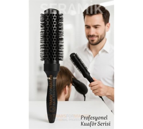 Profesyonel Kuaför 50 mm Ceramic Ionic Nano Fön Fırçası – 32 cm Uzunluk, Profesyonel Kuaför Serisi