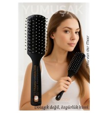 40 Ayak Nano Dolaşık Saç Açıcı Tarak, Karbon Plastik Gövde, Havalandırmalı Tasarım