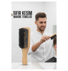 Ahşap Fade Fırça – Berberler İçin Sıfır Kesim ve Makine Temizleme Fırçası