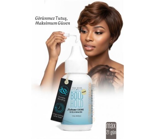 Protez Saç Yapıştırıcı - Peruk ve Keratin Kaynak Saç İçin Görünmez ve Uzun Süreli Yapıştırıcı  Bold Hold