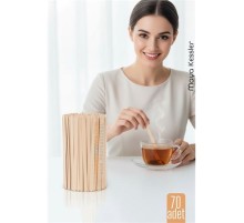 Ahşap Karıştırıcı Kaşık – 70'li Paket | Çay, Kahve ve Servis İçin Hijyenik ve Pratik!