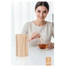 Ahşap Karıştırıcı Kaşık – 70'li Paket | Çay, Kahve ve Servis İçin Hijyenik ve Pratik!