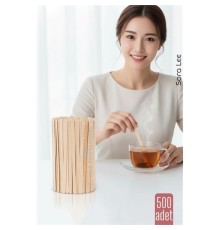 Ahşap Karıştırıcı Kaşık – 500’lü Paket | Çay, Kahve ve Servis İçin Hijyenik ve Pratik!