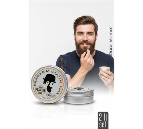 2 li Nano Bıyık Sabitleyici Wax - %100 Doğal, Şekillendirici ve Besleyici Balm