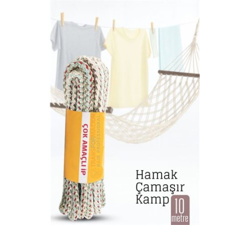 Hamak İpi - Çok Amaçlı Kalın İp - Çamaşır İpi 10 Metre